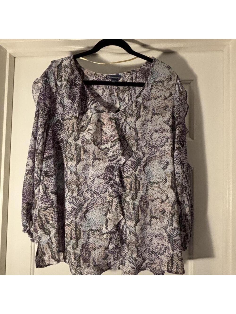 Democracy Women's Purple and Multi Blous